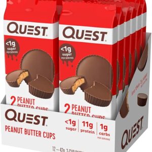 Quest Nutrition Peanut Butter Cups, High Protein, Low Carb, Keto Friendly, 12 Count