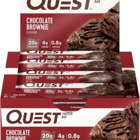 Quest Nutrition Chocolate Brownie Protein Bar, High Protein, Low Carb, Keto Friendly, 12 Count