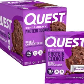 Quest Nutrition Double Chocolate Chip Protein Cookie, Keto Friendly, High Protein, Low Carb, 12 Count
