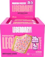 Legendary Foods 20G Protein Cake - Low Carb Meal Replacement Bar - Low Glycemic & Gluten Free Protein Snacks - Healthy Keto Snacks Box, 10 Bars