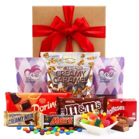 Chocolate Gift Hamper with Twix, Maltesers, Mars Bar Caramel Popcorn, Chocolate Honeycomb, Milky Bar
