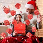 Surprise Gift Box Explosion, Merry Christmas Folding Bouncing Envelope, 2025 Newly Folding Pop-Up Explosion Box, Christmas & Birthday (Red-B-12PCS) - Image 2